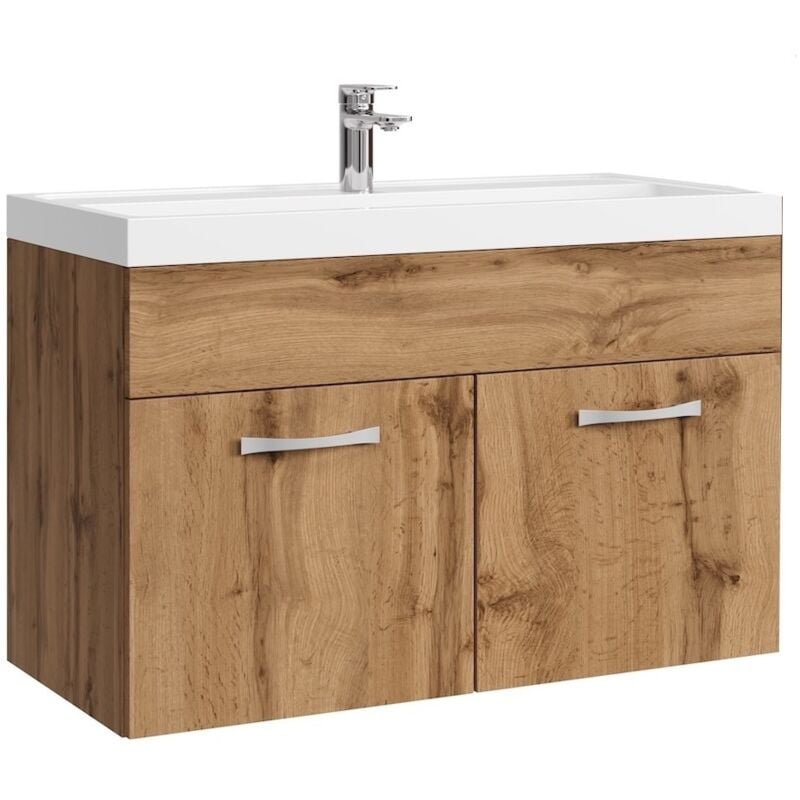 Badplaats - Meuble de salle de bain Paso 01 80 cm - Chene - Armoir