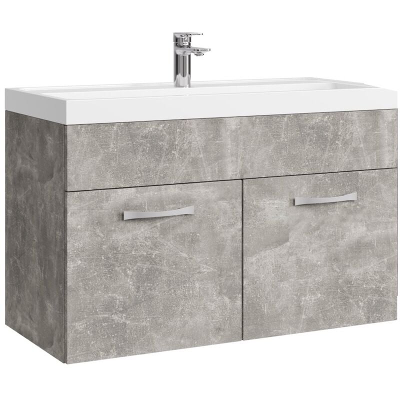 Badplaats Meuble de salle de bain Paso 01 80 cm - Beton gris - A