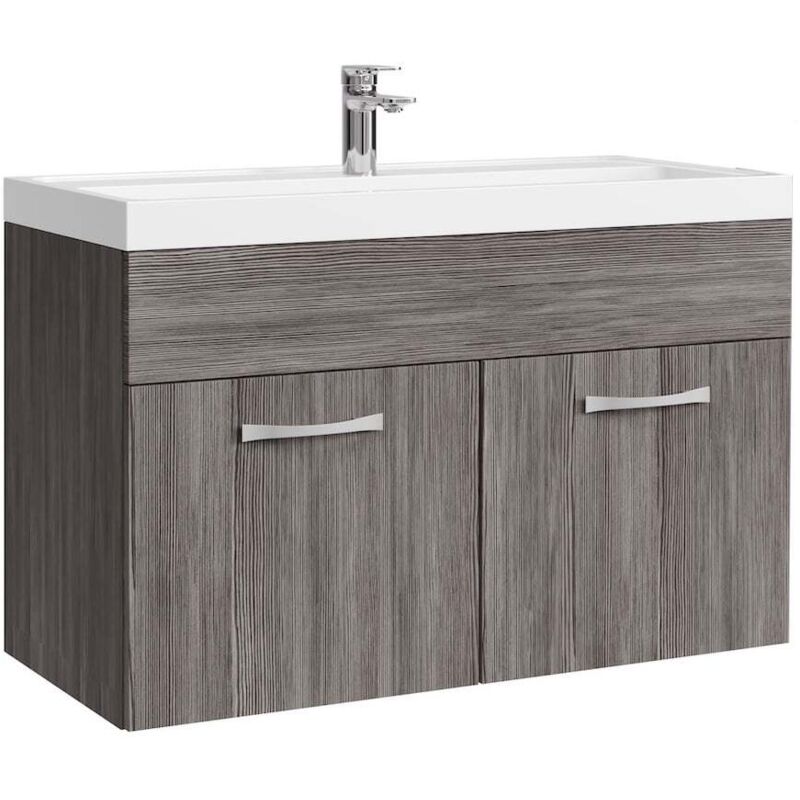 Badplaats Meuble de salle de bain Paso 01 80 cm - Chene gris - A