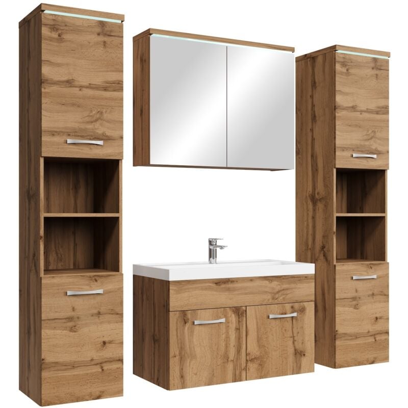 Badplaats - Set de meuble de salle de bain Paso xl 80 cm - Chene –