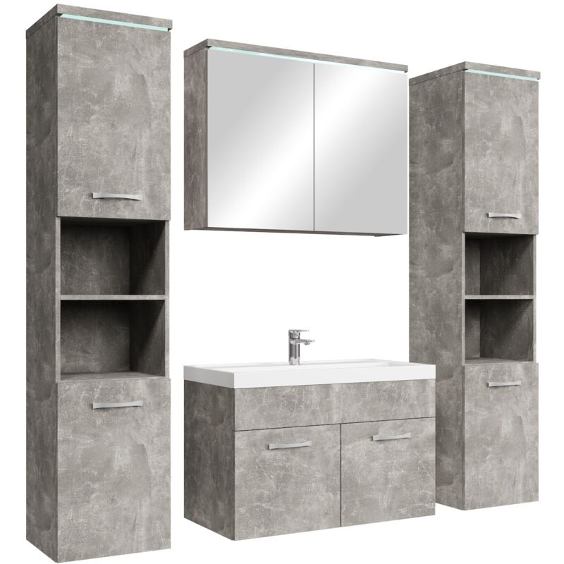 Badplaats - Set de meuble de salle de bain Paso xl 80 cm - Beton g