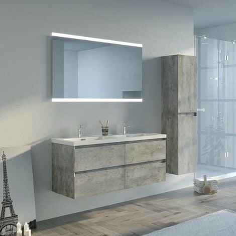 DISTRIBAIN Meuble de salle de bain SCORZO 1200 Béton