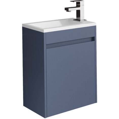 BADPLAATS Meuble de salle de bain Sinta 40 x 22 cm Bleu - Armoire de rangement Meuble lavabo evier Meubles