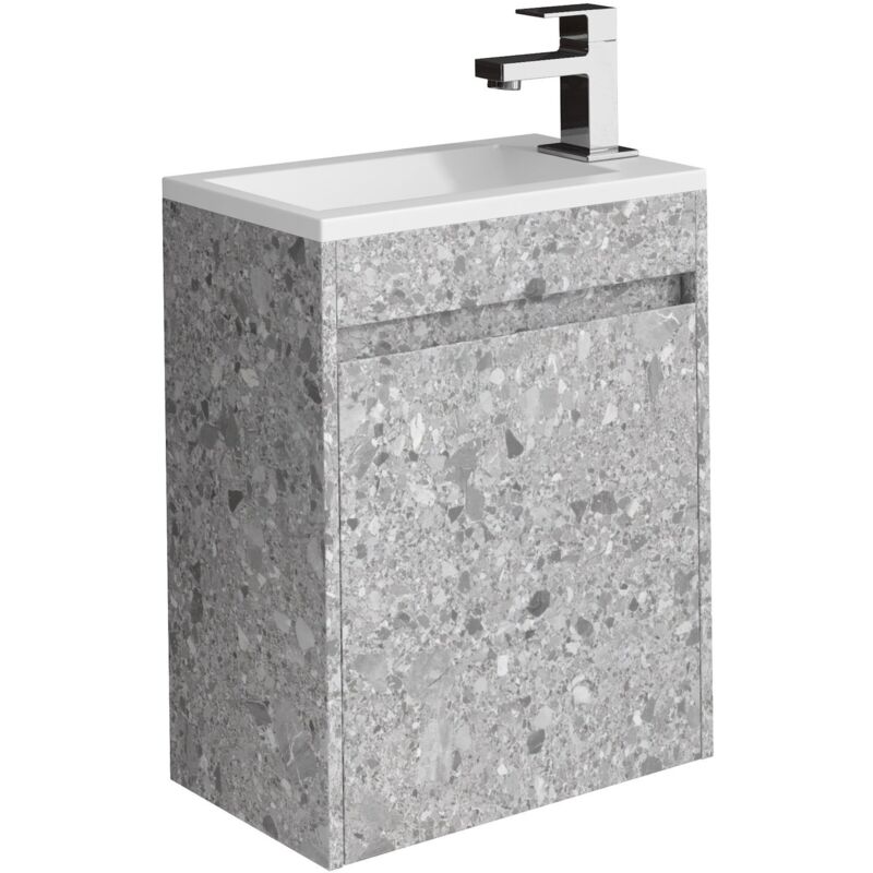 Badplaats - Meuble Lave-mains Sinta 40 x 22 cm - Gris pierre