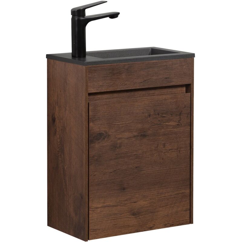 Badplaats - Meuble Lave-mains Sinta 40 x 22 cm - Marron noyer - l