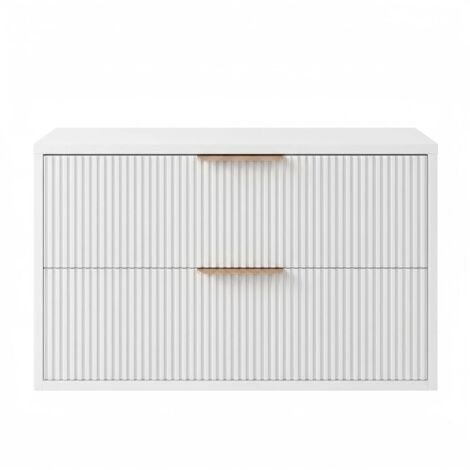 Meuble De Salle De Bain Sous Le Lavabo Rea Mono 80Cm White