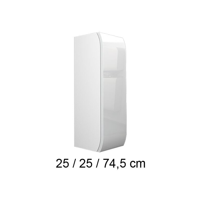 meuble de salle de bain suspendu avec étagères polies, 2525745 cm