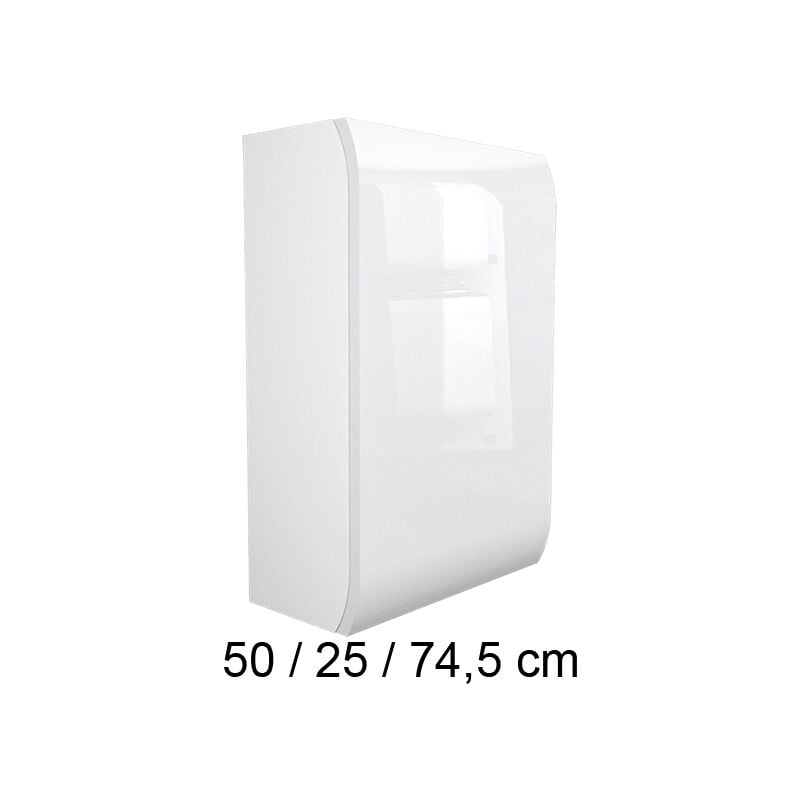 meuble de salle de bain suspendu avec étagères polies, 5025745 cm