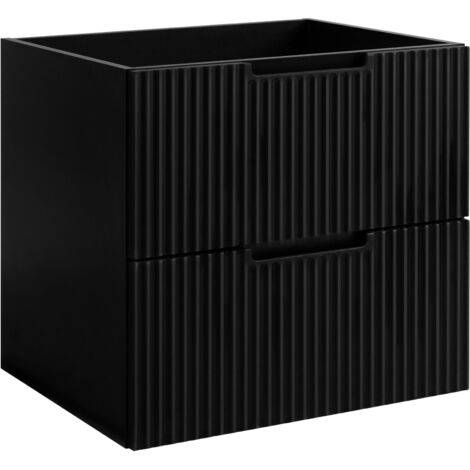 Meuble de salle de bain suspendu sous vasque VENA noir 60 cm