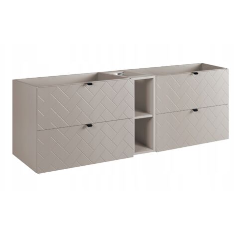 Meuble de Salle de Bain Trend 180 cm - Couleur Kashmir - Design Élégant - 4 Tiroirs Pratiques