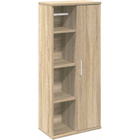 Meuble de salle de bain，Armoire de bain avec porte-rouleau chêne sonoma CFW168856