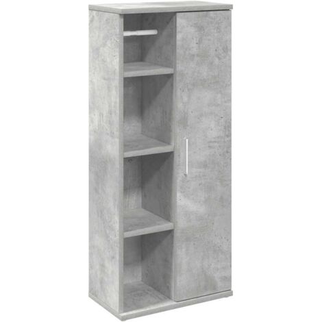 Meuble de salle de bain，Armoire de bain avec porte-rouleau gris béton CFW168859