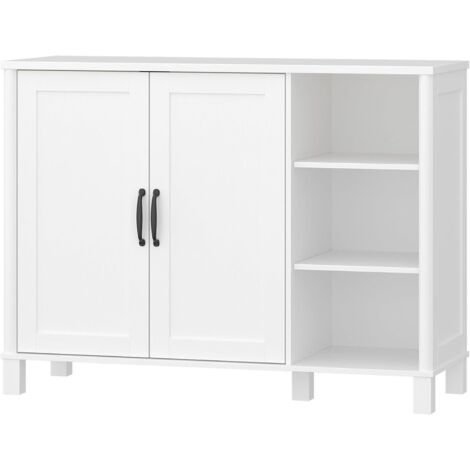 Meuble de Salle de Bain,avec 2 Portes,avec Compartiment Ouvert