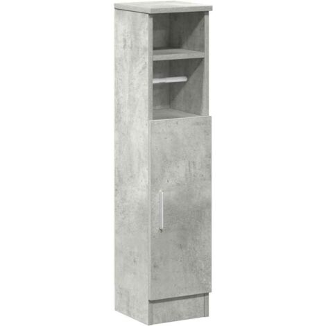 Meuble de salle de bain，Mobilier de salle de bain avec porte-rouleau gris béton CFW227900