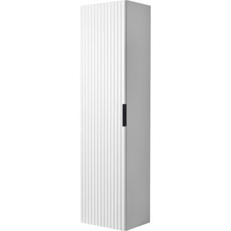 Meuble de salle de bains  Blanc mat  L/H/P env. 35/136/27 cm  Meuble de salle de bains, armoire de salle de bains, armoire haute de salle de bains  1 porte Softclose