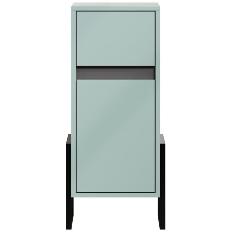 Meuble de Salle de Bain Matix, Panneau Aggloméré Mélaminé, Bleu, 36x80x35 cm