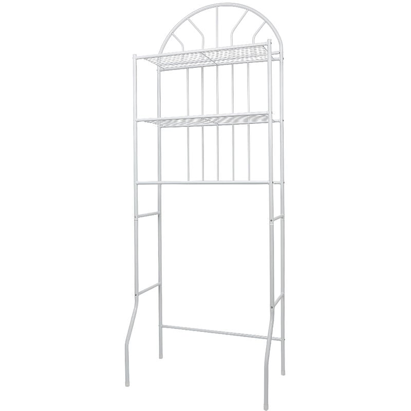 Meuble de toilette / Colonne de toilette / Meuble wc 3 rangées étagère de salle de bains - 65×34×177cm - blanc