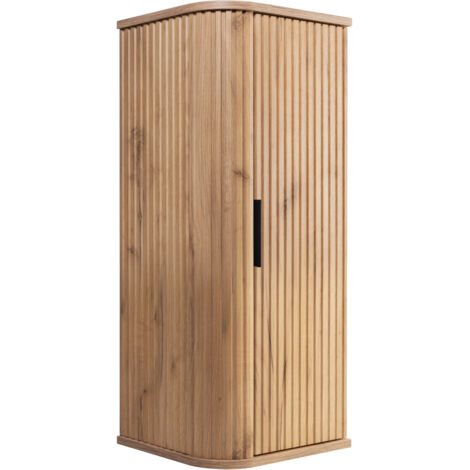 Meuble demi colonne suspendu de salle de bain GLAMOUR CHÊNE CRAFT D'OR  35 x 79 cm