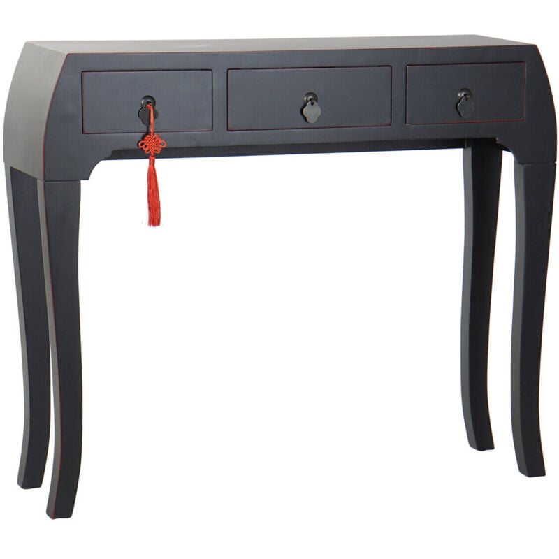 Console Sapin Mdf 96X26X80 Oriental Noir