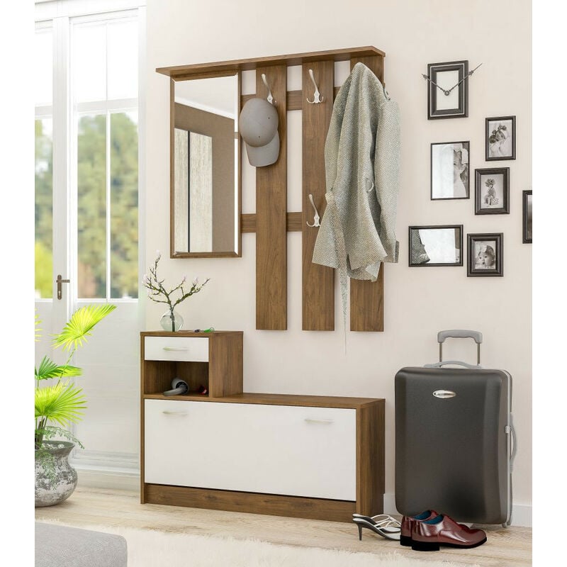 Azura Home Design - Meuble d'entrée orion Chêne foncé