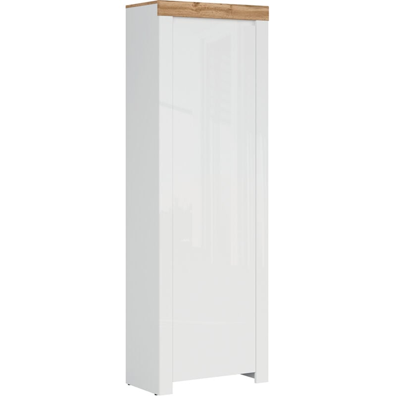 Petits-meubles - Meuble d'entrée 1 porte Hella Blanc et Bois