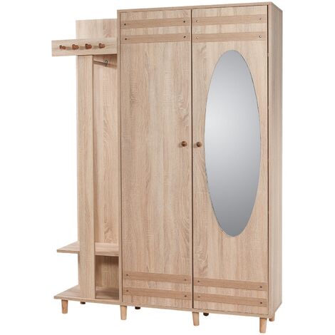 Meuble d’entrée avec armoire et porte manteaux Kiza 200