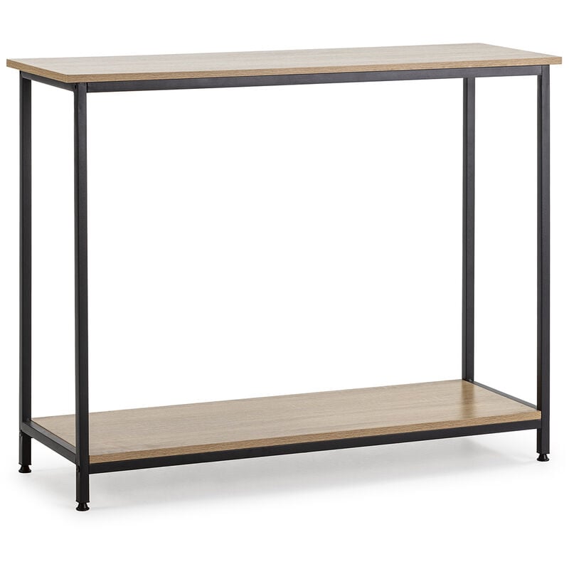 Vs Venta-stock - Meuble d'entrée Chloe Couloir avec 1 Étagère Inférieure, Chêne/Noir