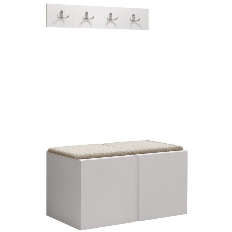 Meuble d'entrée Hartford 275, Abriamo 3, 0x0x0cm, Tapisserie, Stratifié, À suspendre, À poser