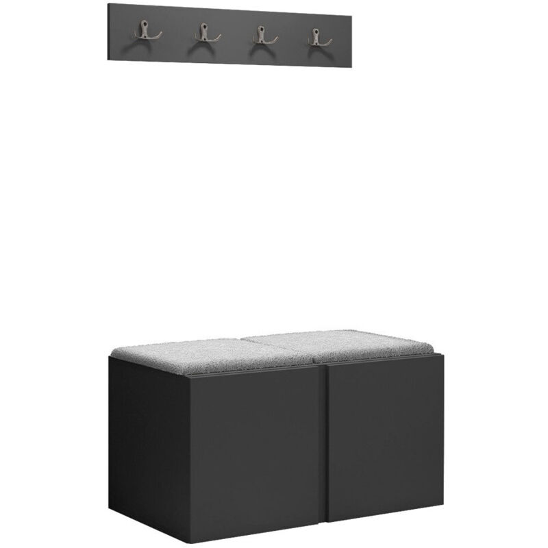 Mobilier1 - Meuble d'entrée Hartford 275, Abriamo 6, 0x0x0cm, Tapisserie, Stratifié, à poser, à suspendre