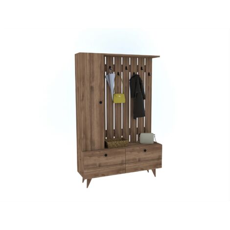 Meuble d'entrée Oxsitis H170cm Bois foncé