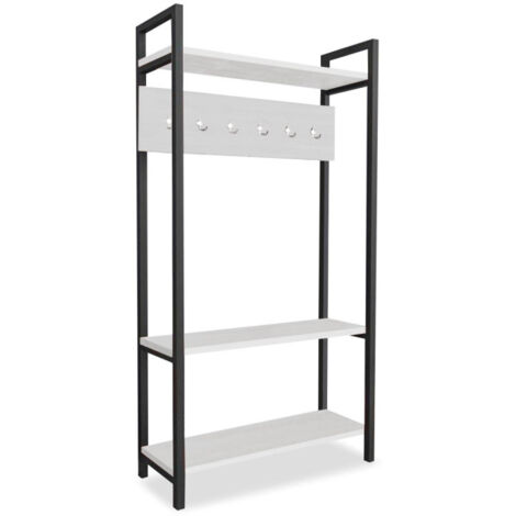 Meuble d'Entrée Vestiaire "Sicaret" 180cm Blanc Mat