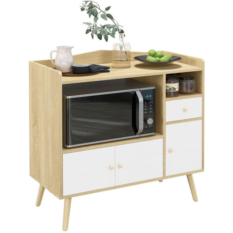 MH - Meuble desserte de cuisine micro-onde style scandinave