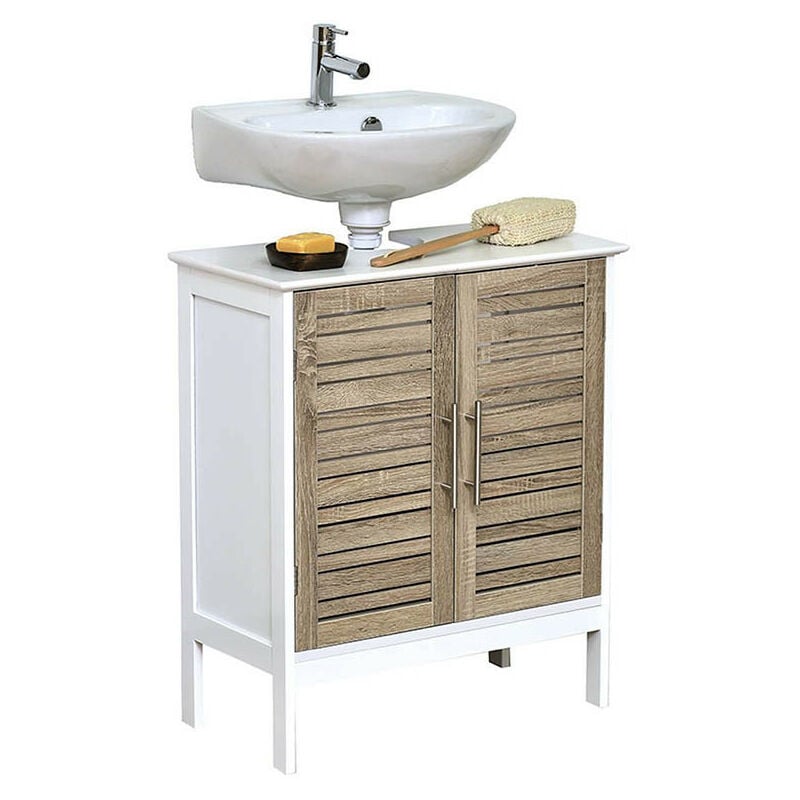 Tendance - Meuble sous lavabo bicolore Stockholm