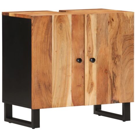 Meuble d'évier 62x33x58 bois d'acacia et d'ingénierie