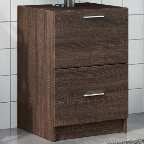 Meuble d'évier-Armoire d'évier chêne marron 40x37x59 cm bois d'ingénierie