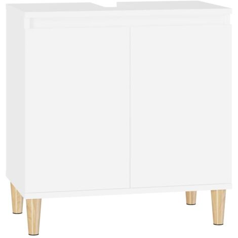 Meuble d'évier blanc 58x33x60 bois d'ingénierie
