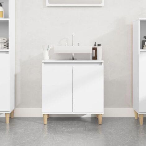 Meuble d'évier blanc 58x33x60 cm bois d'ingénierie CFW83524