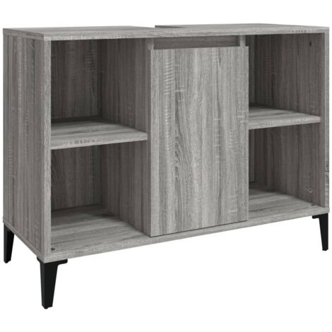 Meuble d'évier sonoma gris 80x33x60 cm bois d'ingénierie vidaXL
