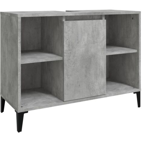 Meuble d'évier,Meuble sous évier gris béton 80x33x60 cm bois d'ingénierie CFW808695