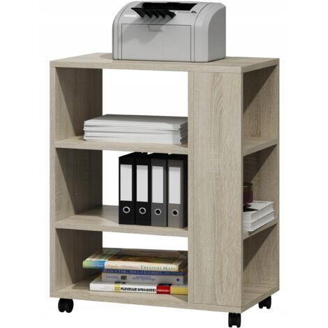 Meuble d'imprimante multifonction sur roulettes Sonoma