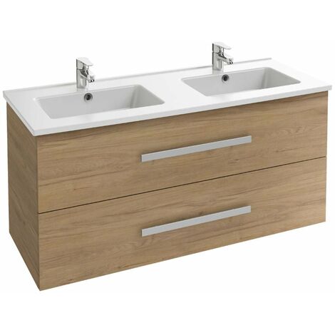 Meuble double vasque 120 cm JACOB DELAFON Ola UP Chene Colorado