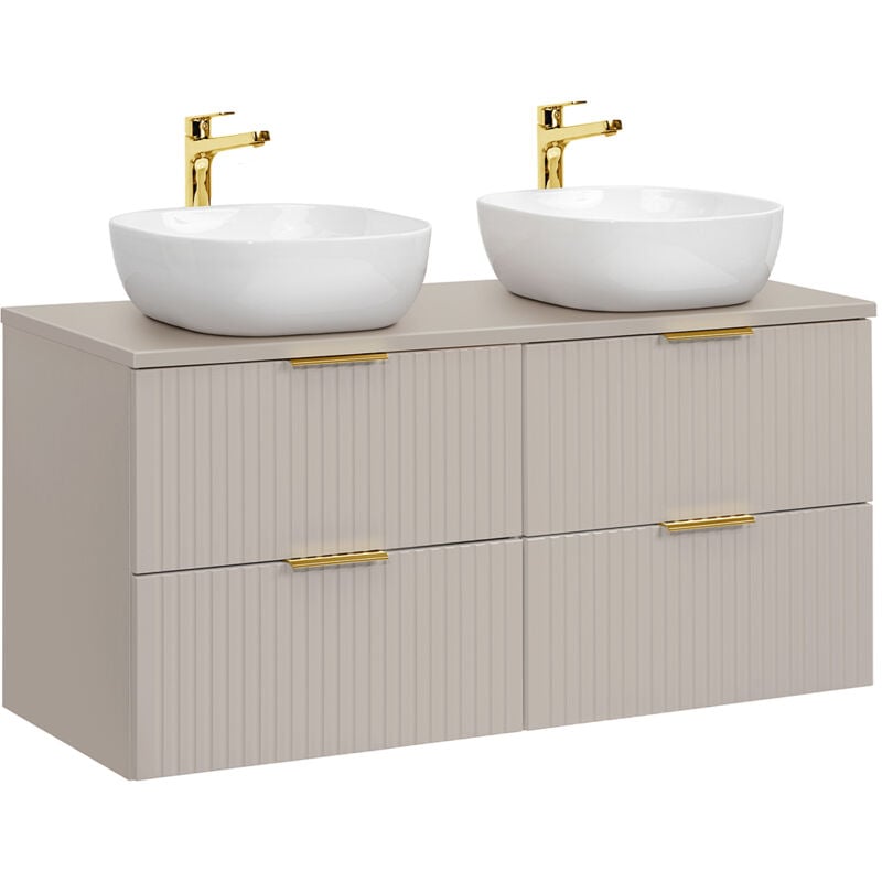 Petits-meubles - Meuble double vasque 120cm Adriel Cachemire