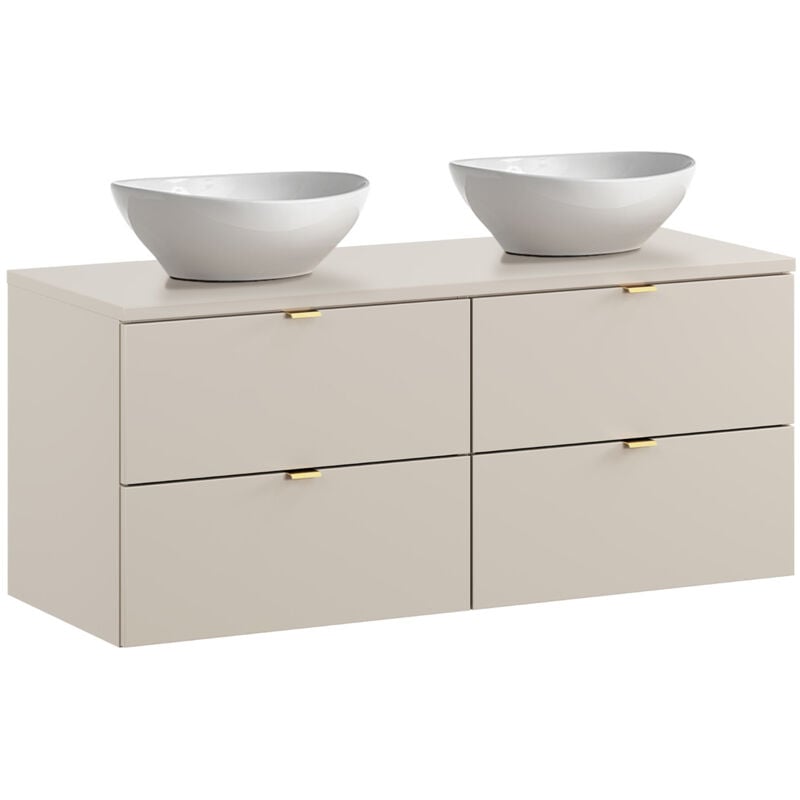Meuble double vasque 120cm Azel Cachemire