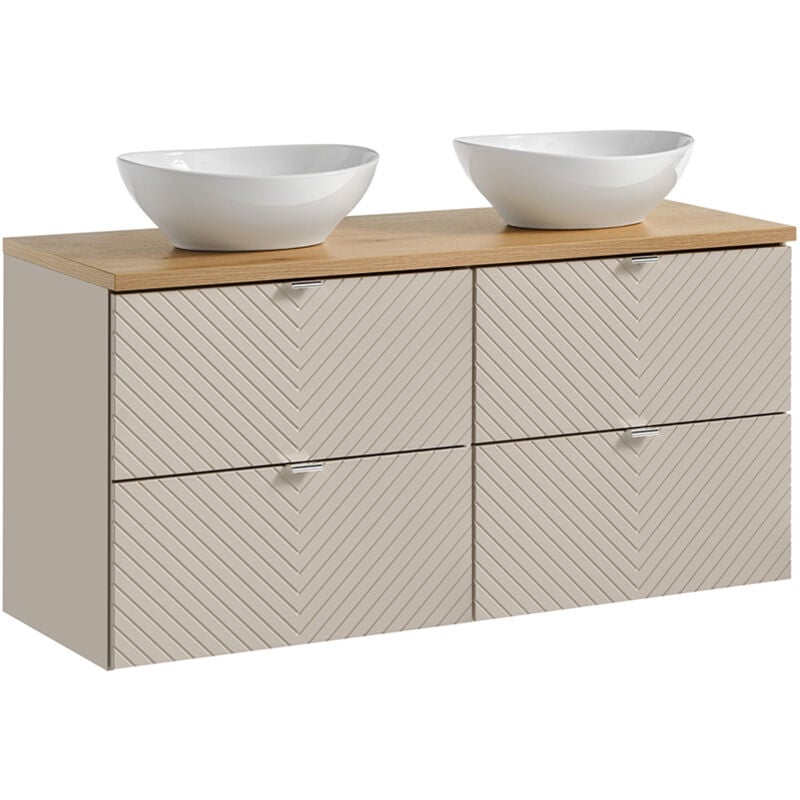 Petits-meubles - Meuble double vasque 120cm Manoa Cachemire et bois