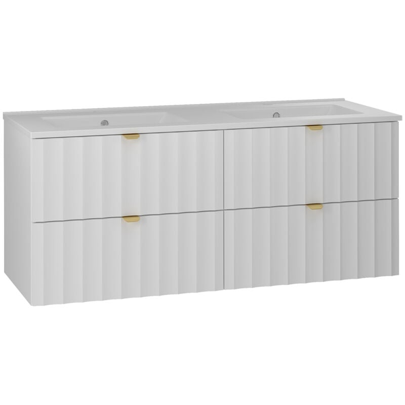 Petits-meubles - Meuble double vasque encastrée 120cm Lexa Blanc