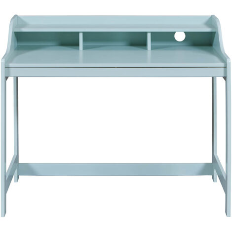 Meuble du bureau, bureau pour enfant en  pin massif  coloris vert sauge  -  longueur  110 x profondeur 68 x hauteur 90 cm