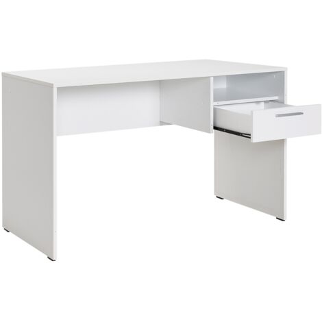 Meuble du bureau, table de bureau en bois coloris blanc - longueur 120 x profondeur 60 cm