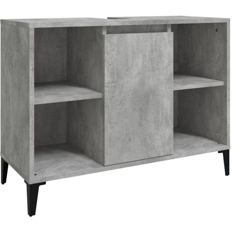 Vidaxl - Meuble d'évier gris béton 80x33x60 cm bois d'ingénierie
