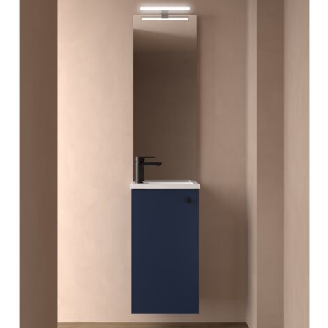 SALGAR MEUBLE ET VASQUE MARVILLE 1 PORTE BLEU MAT