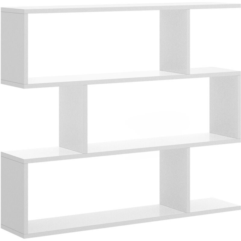 Dekit - Etagère basse tomini - 3 cases - Coloris : Blanc